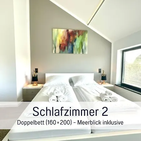 Wasser Ruegen - Meerblick & Dachterrasse, Sauna, Ruhig & Naturnah, 200 M Zur Ostsee - Elements Lejlighed Dranske