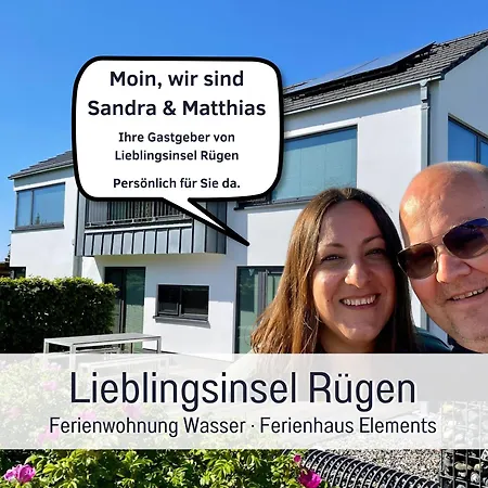 Wasser Ruegen - Meerblick & Dachterrasse, Sauna, Ruhig & Naturnah, 200 M Zur Ostsee - Elements Apartament Dranske